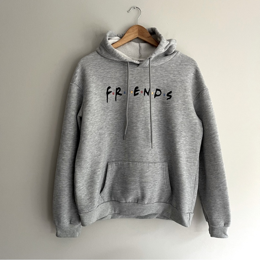 FRIENDS Gray Hoodie Sweatshirt size L